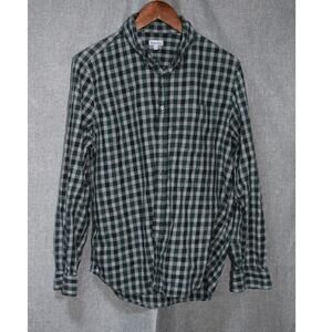 Steven Alan Green Gray Gingham Button Down Shirt Men’s Medium